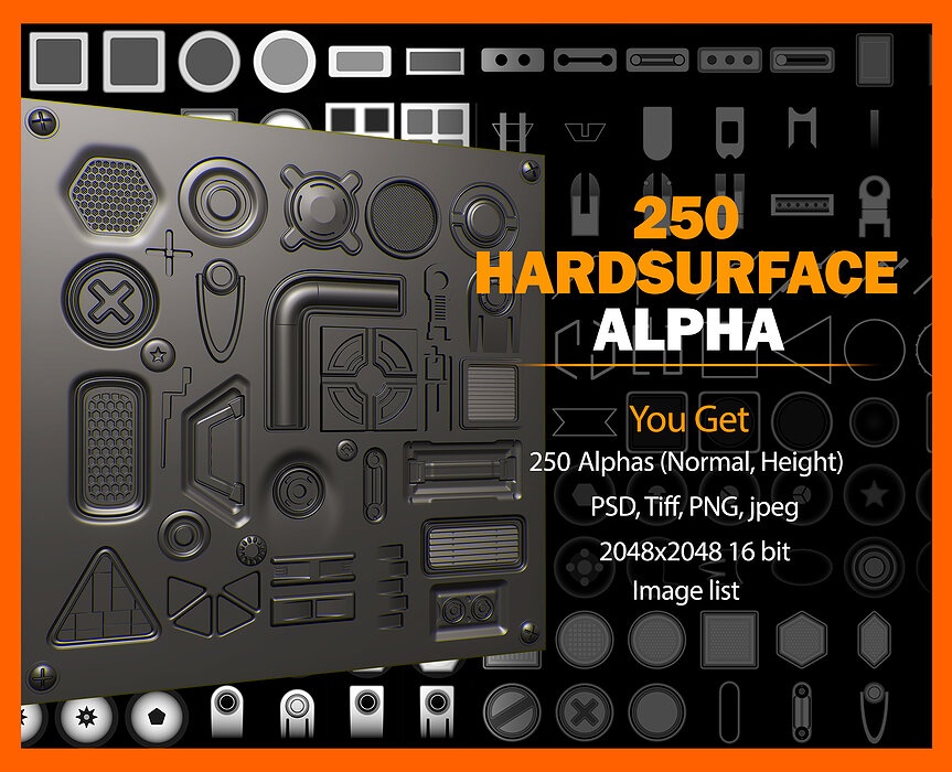 Hard-Surface Alphas  Vol1
