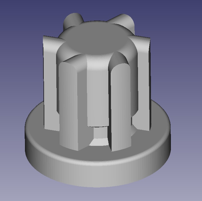 LOWER PART OF THE COUPLING FOR BRAUN COMBIMAX FOOD PROCESSOR