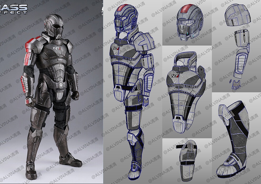 Mass Effect 2 Shepard N7 Armor - DIY Cosplay Pepakura Foam
