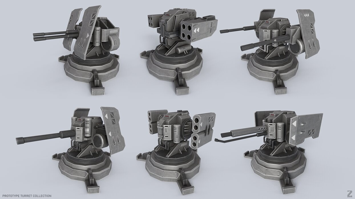 Prototype turret collection