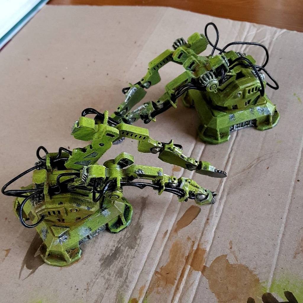 Two armed construction robot