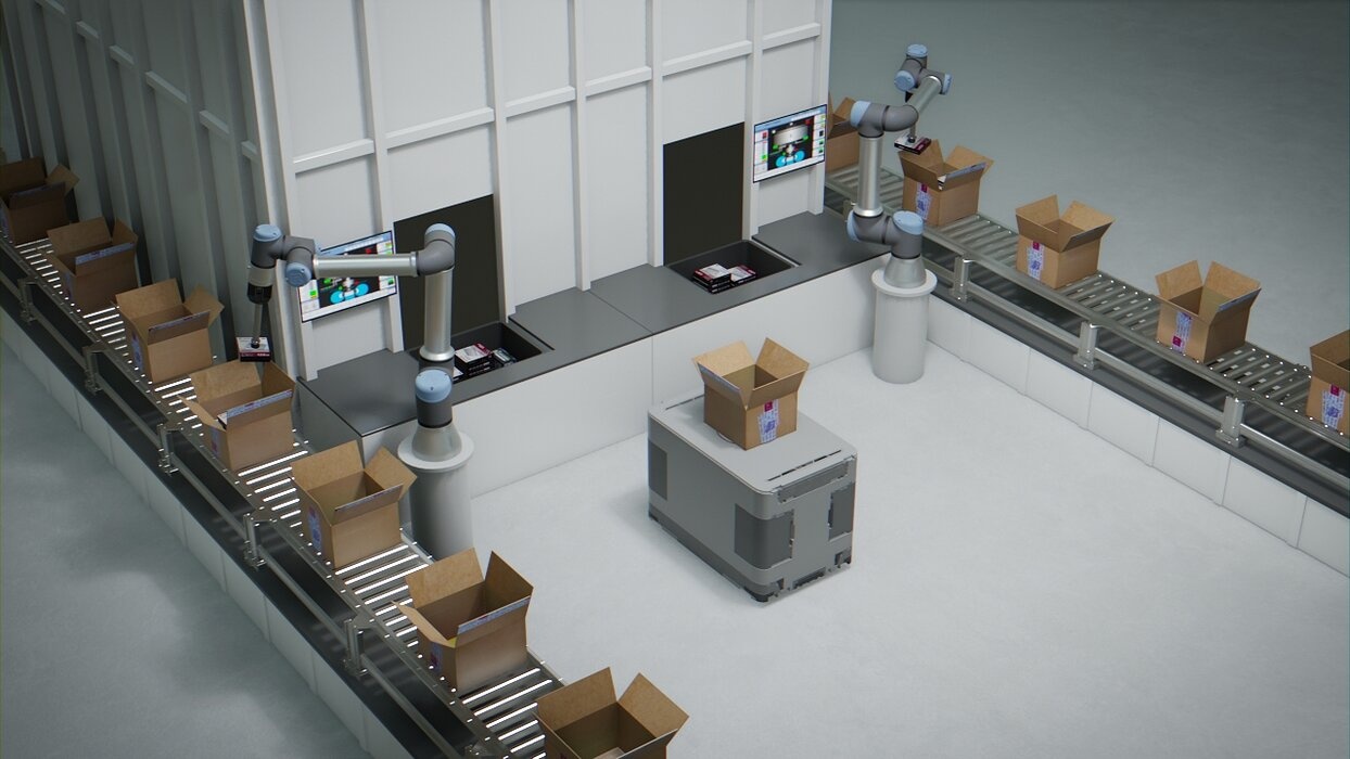 Packing Industrial Robots Animated