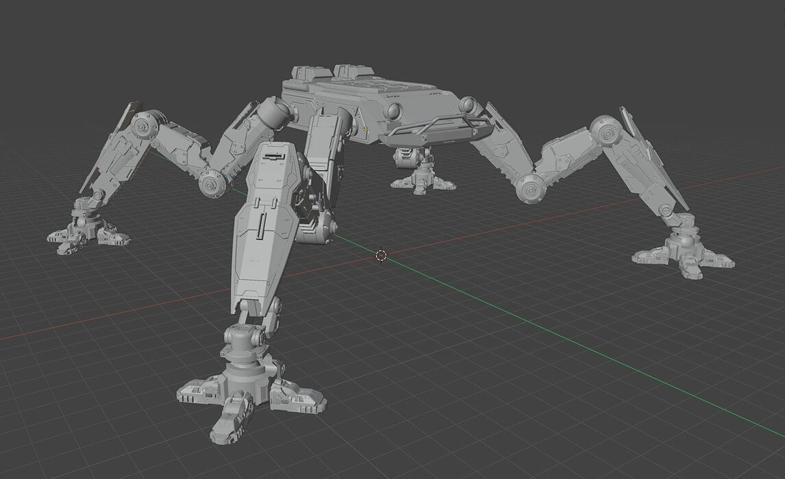 Posable Mech Walker 1-35th scale