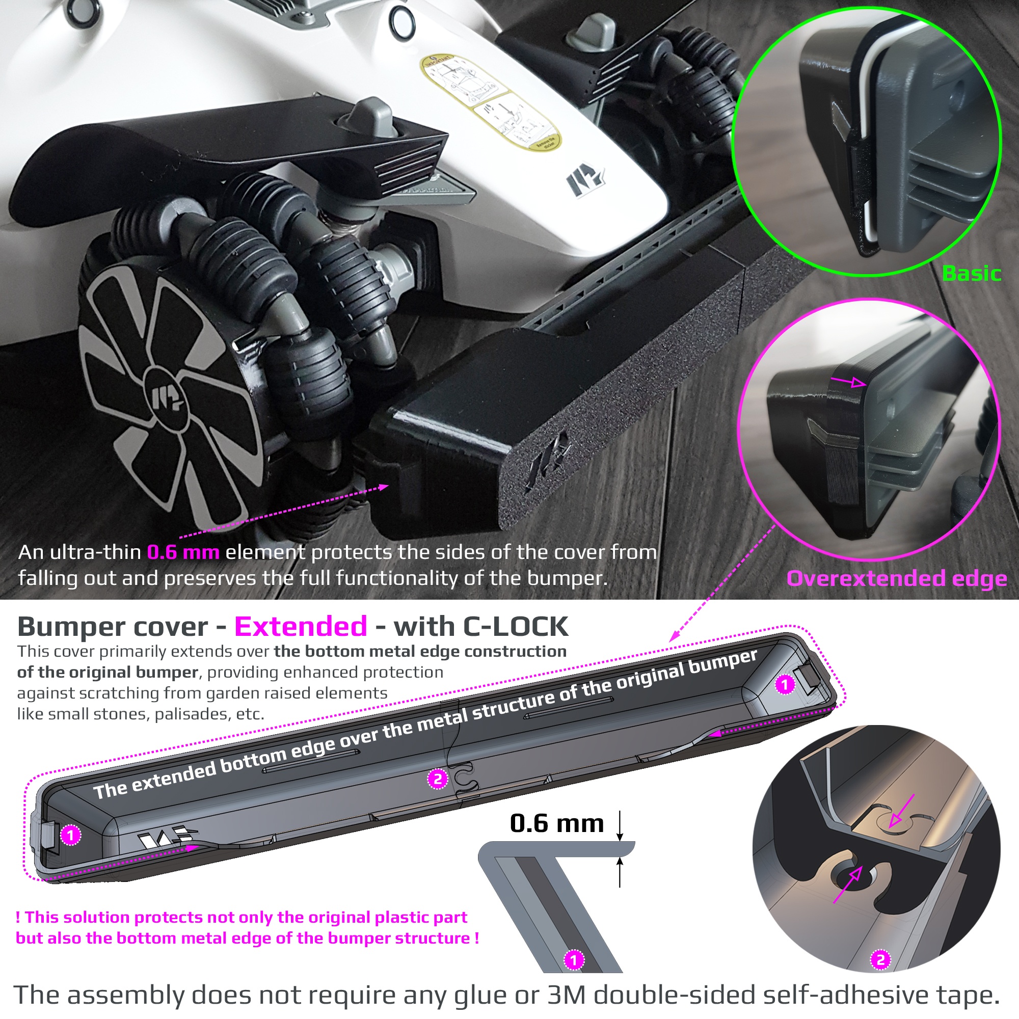 LUBA 1 & 2 - FRONT BUMPER COVER - EXTENDED