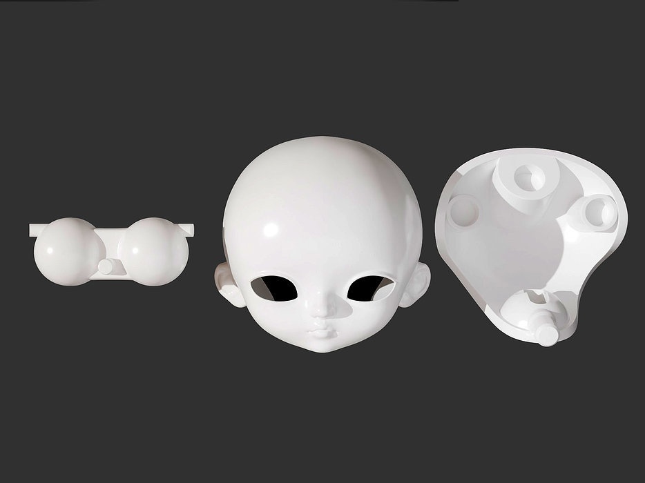 BJD doll 3D doll head model BETA002 3D print model