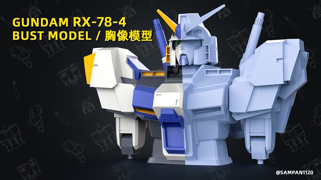 GUNDAM BUST RX-78-4 3D print model