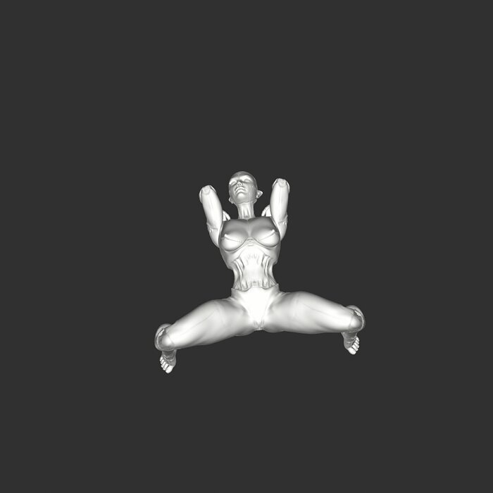 Lewd Cyberpunk Android Babe Erotic Pose STL