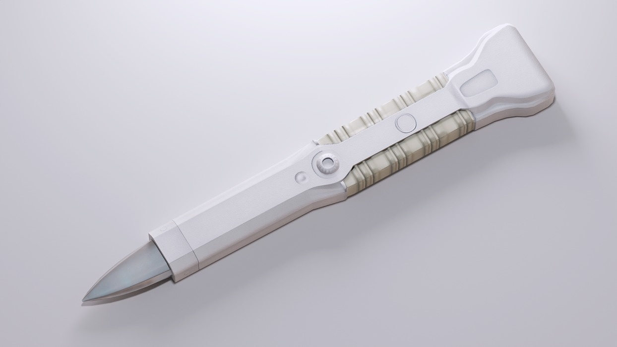 Futuristic Medical Knife Scalpel Weapon Game Ready Lab Tool