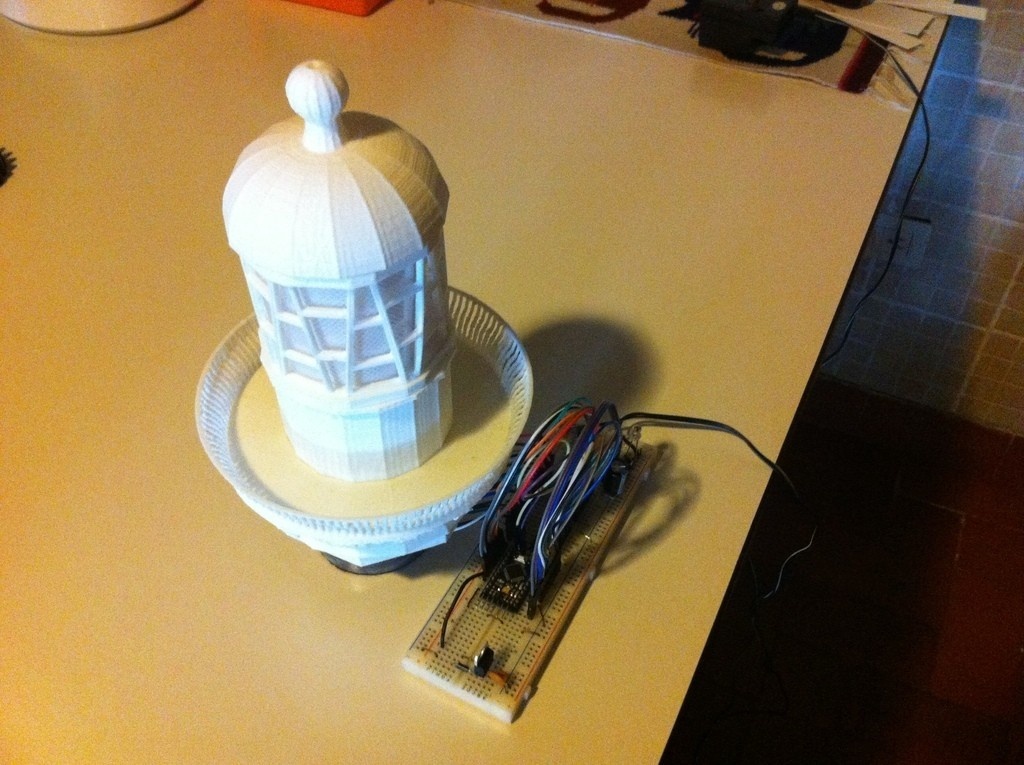 IMPROVED LED SIMULATION GREEN CAPE LIGHTHOUSE MODEL