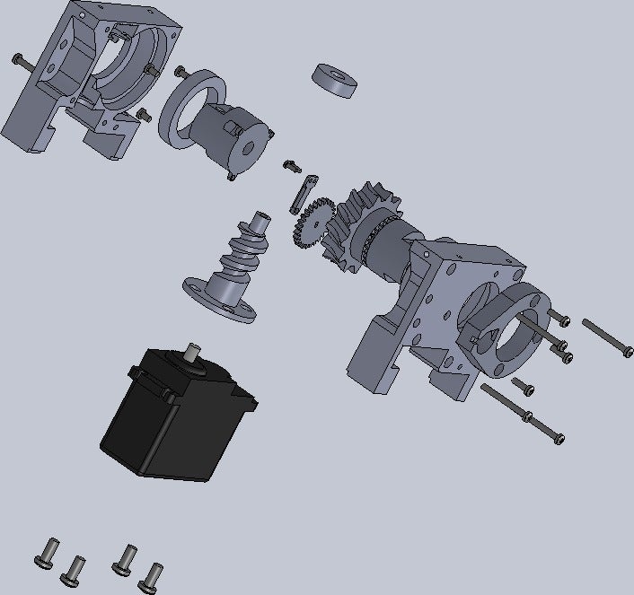 MIRRORED WORMSCREW GEARBOX FOR HECTOR ROBOT