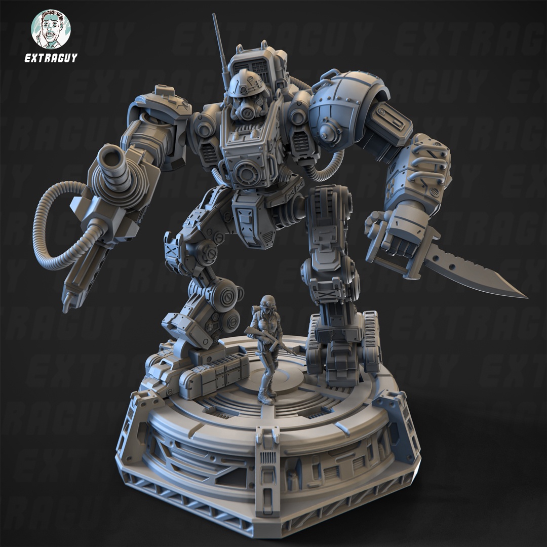 IRON JOE FIGHTING MECH POSEABLE SET 100MM