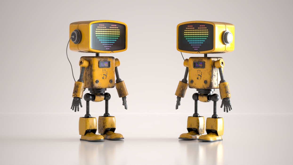 Retro Robot  Game-Ready 3D Model