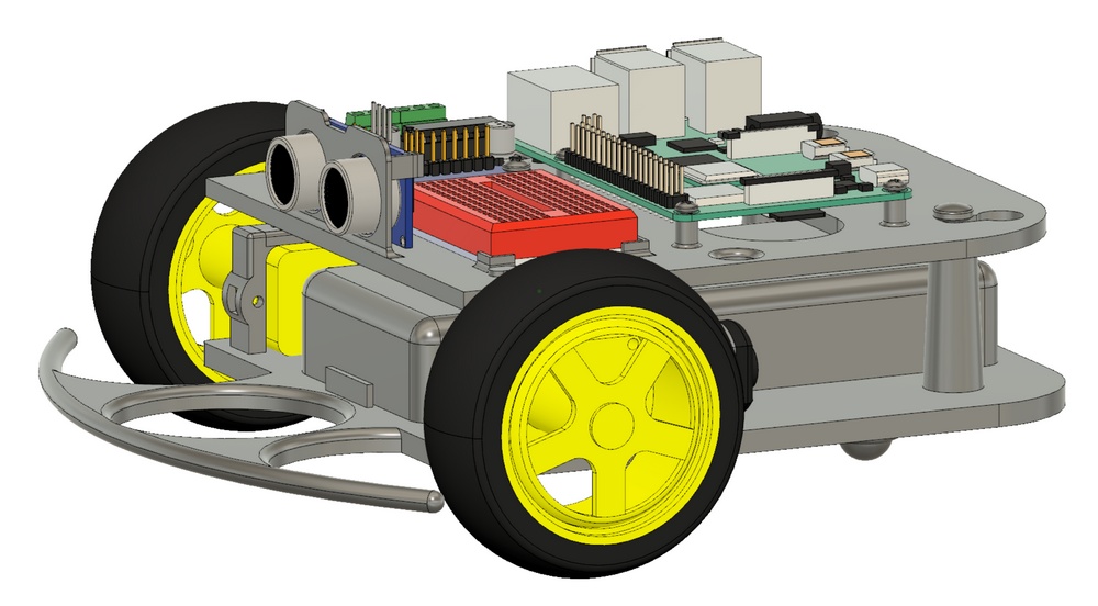 Robot Rover 2 motors Raspberry Pi 4 L293D Scratch 3