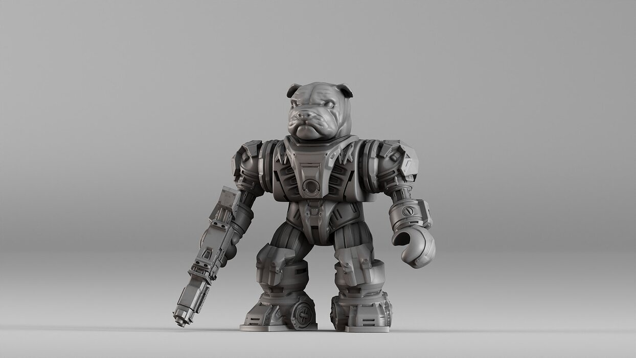 001586 Bulldog Mech Warrior