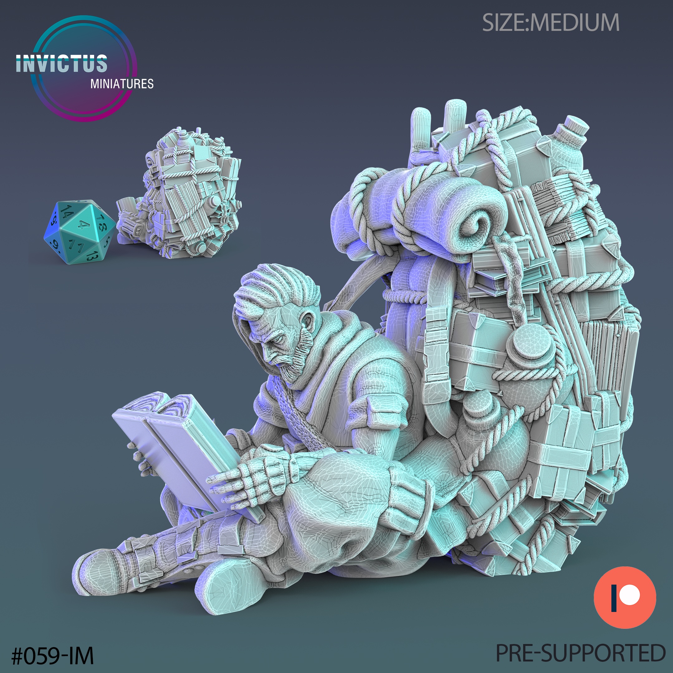 CHILD OF THE WASTELANDS READER ‧ SCI-FI MINIATURE ‧ WARGAME MINIATURES ‧ TABLETOP 3D MODEL ‧ RPG MINIATURE ‧ CYBERPUNK CONSTRUCT ‧ STEAMPUNK WAR MACHINE ‧ STL FILE