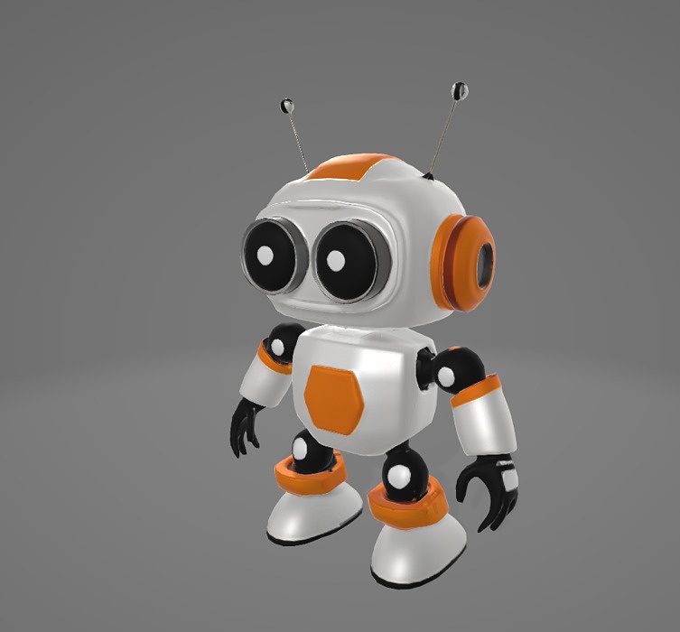 Tiny Decorative Robot - Design for Renders and Displays