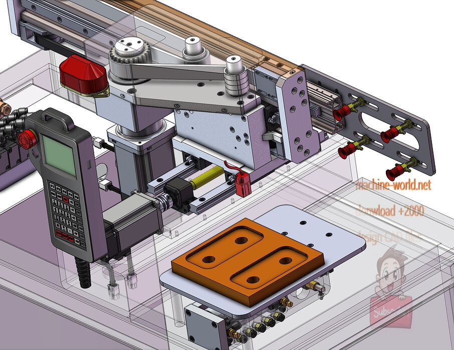 industrial 3D model in mold labeling robot