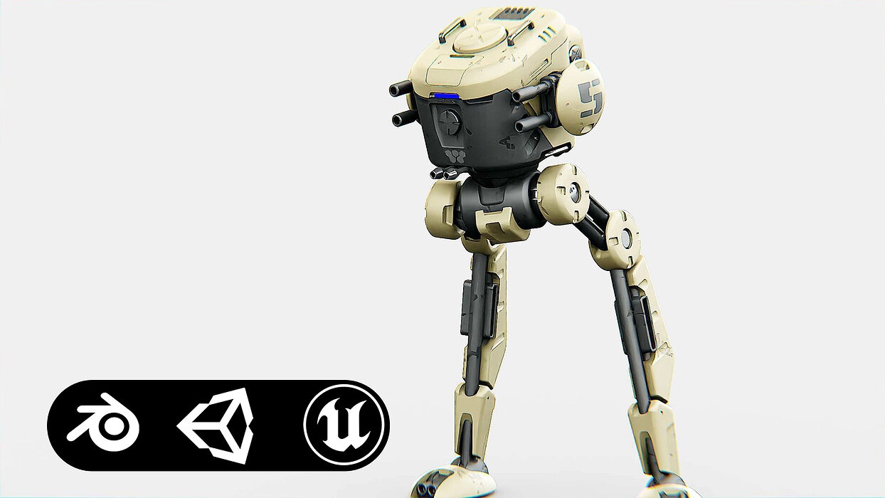 M-200 WALKER Rigged for Unreal Engine - Unity - MIXAMO 