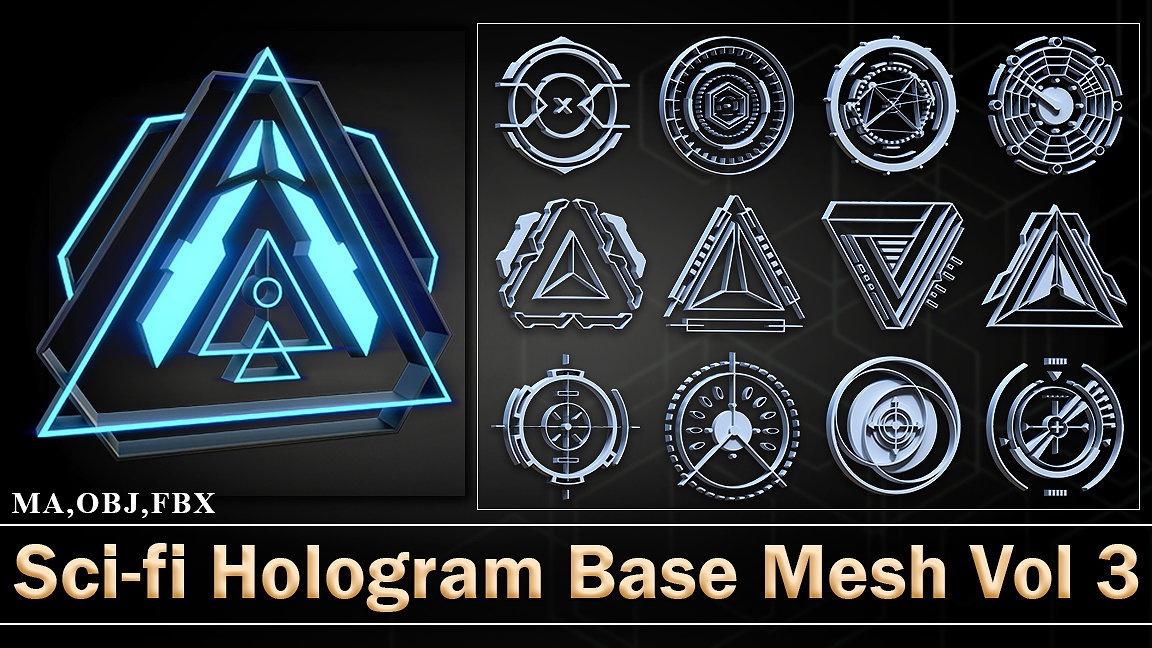 Sci-fi Hologram Base Mesh Vol 3