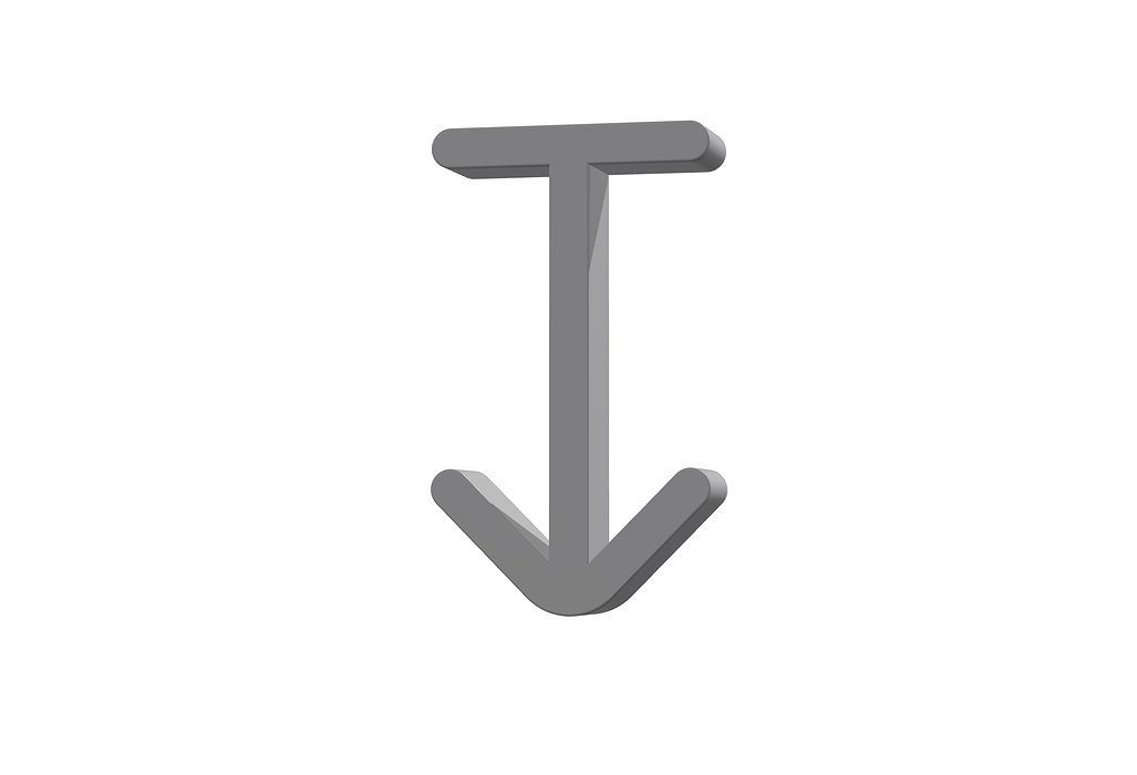 3d arrow from top