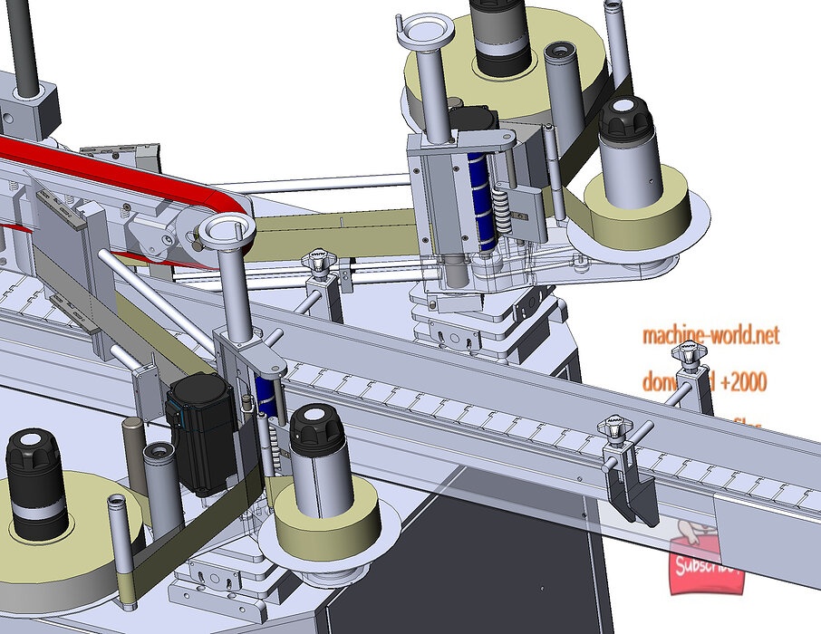 industrial 3D model Double sided labeling machine