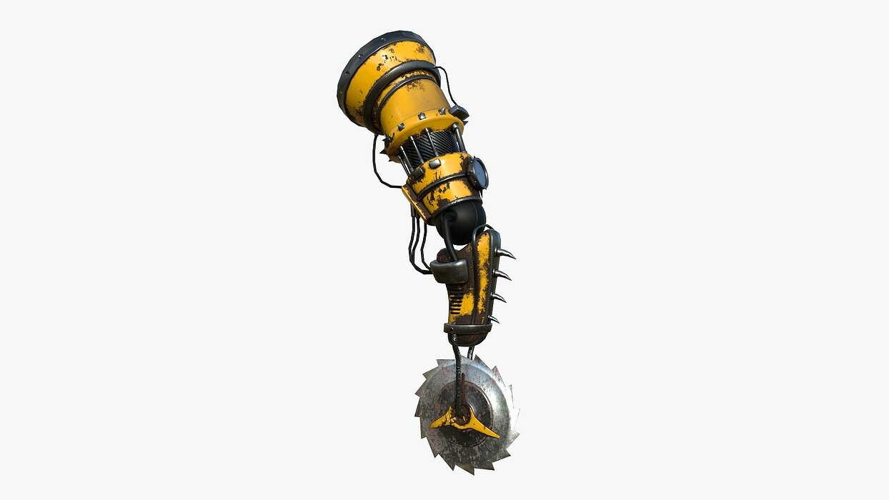 Robotic Arm A03 Yellow - Character Design SciFi