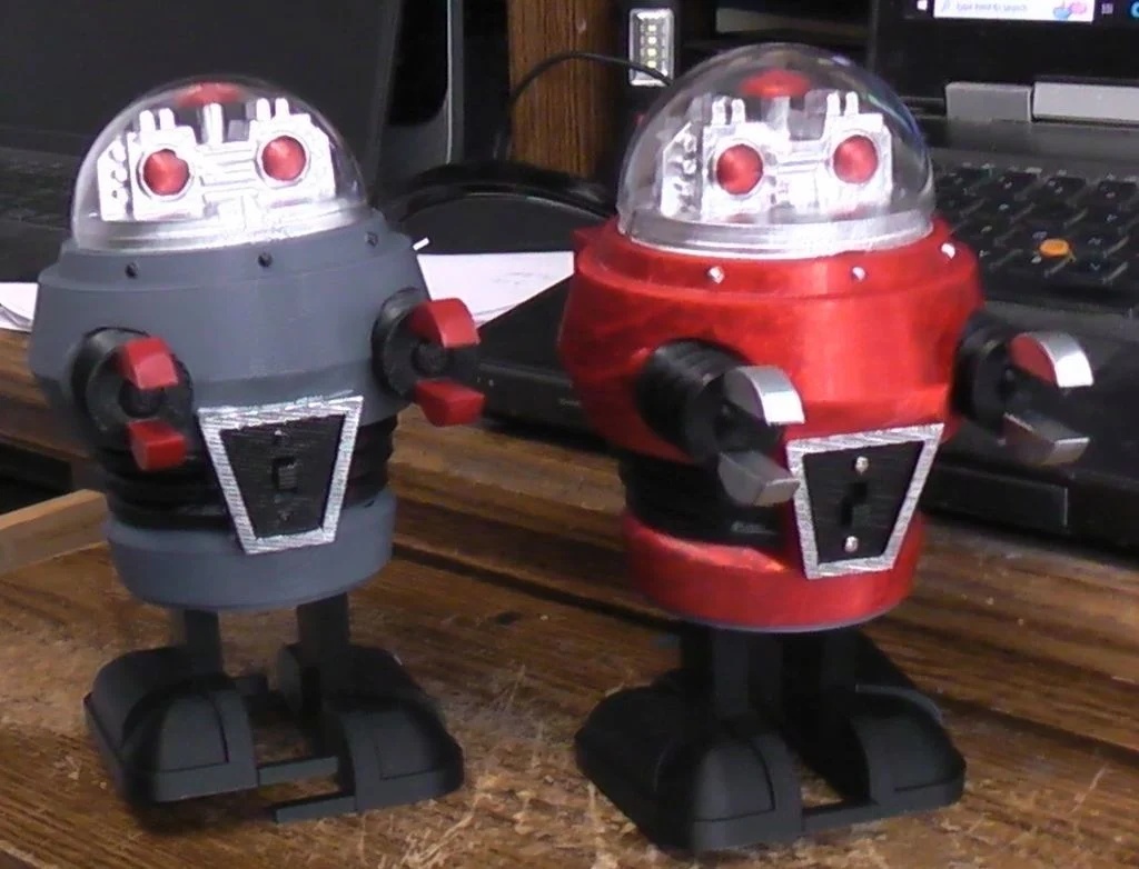 Tomy Pocketbot-Rascal robot, 3d printed battery walking robot. TT gearmotor version.