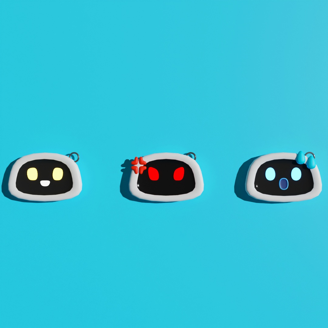 ROBOT FACE KEY RING