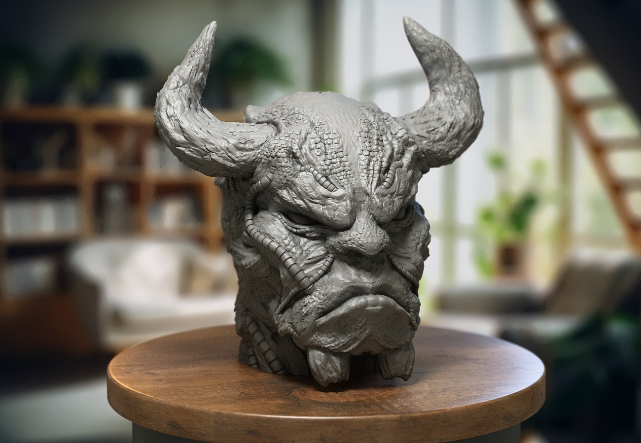 ROBOT DEAMON HEADPHONE STAND, CYBORG HEADSET STAND, PERFECT GAMER GIFT, SCI-FI FANS GIFT, DEAMON ROBOT HEADPHONE HOLDER, BEAST HEADPHONE HOLDER A62 (1)