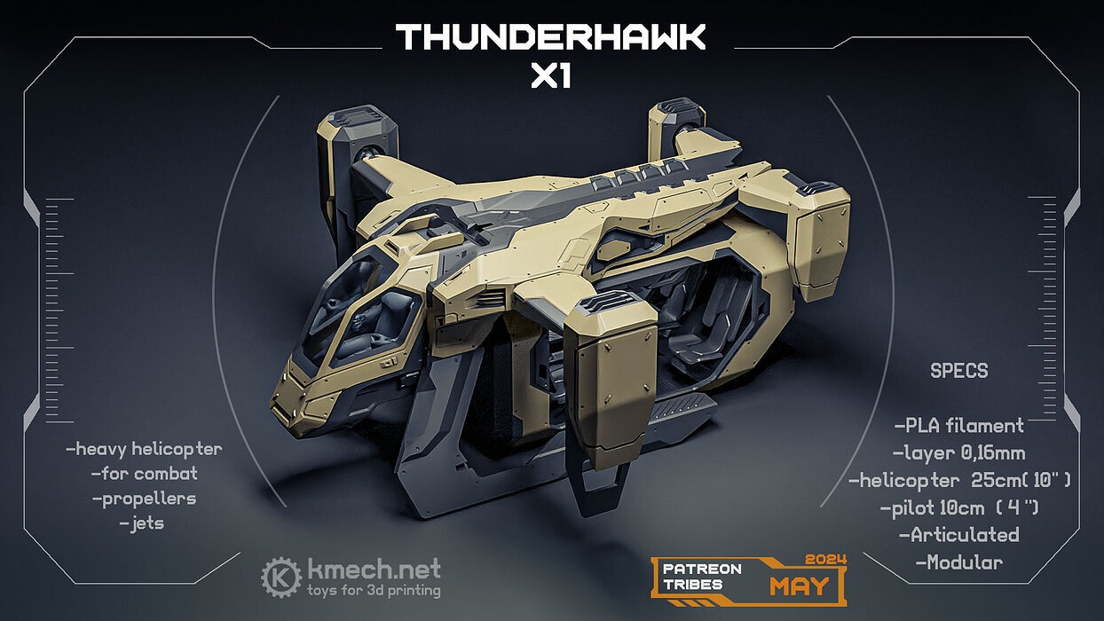 Thunderhawk X1 helicopter