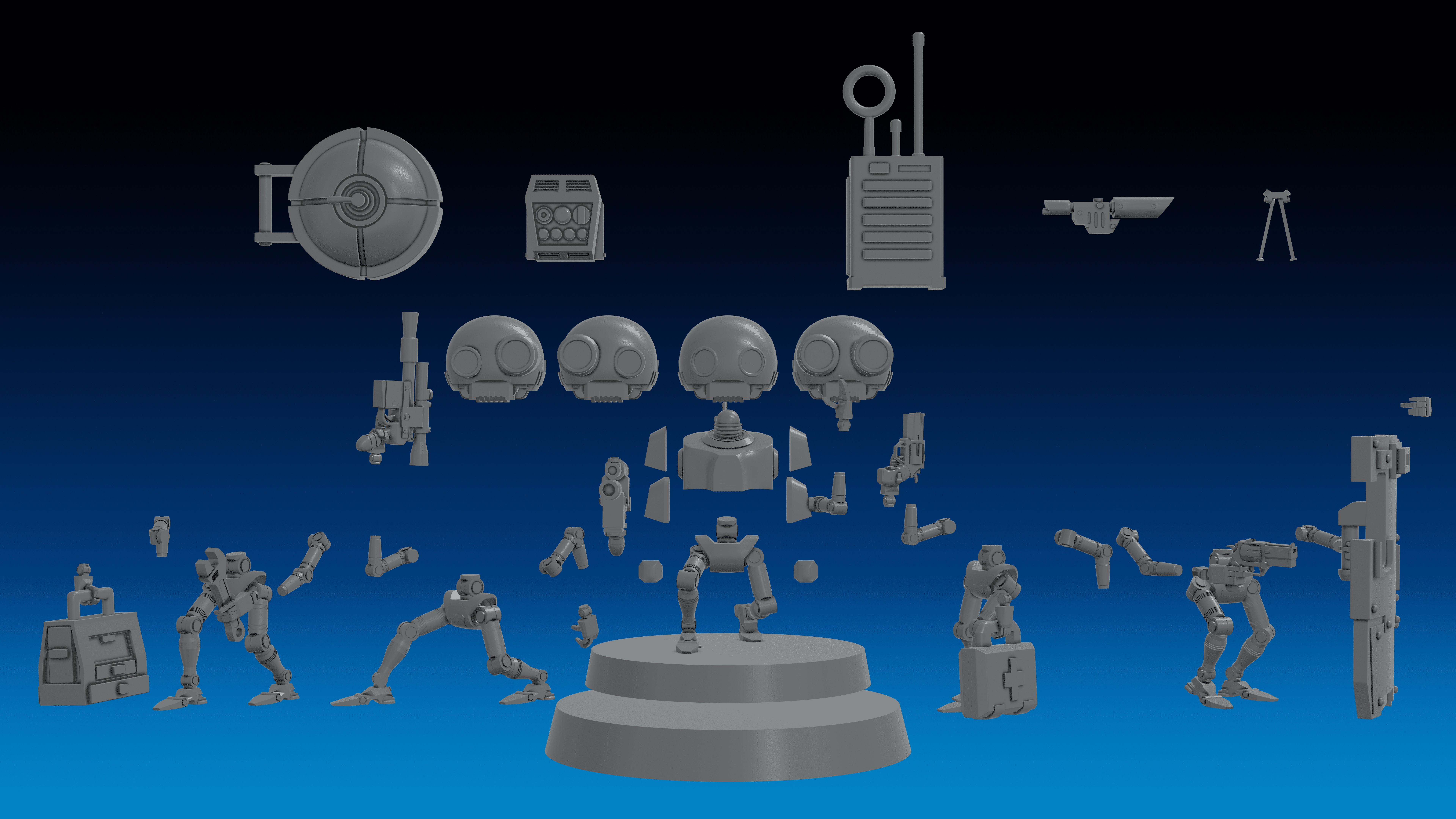 EXPENDABLE SERVOCORES - ASSISTANT DROID SQUAD -IN PARTS- 28MM