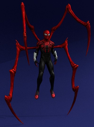 Superior SpiderMan 3D Model with Robotic Arms
