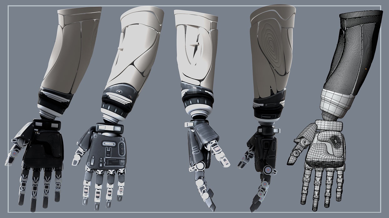 Robotic Arm subdivision Blender 3d model