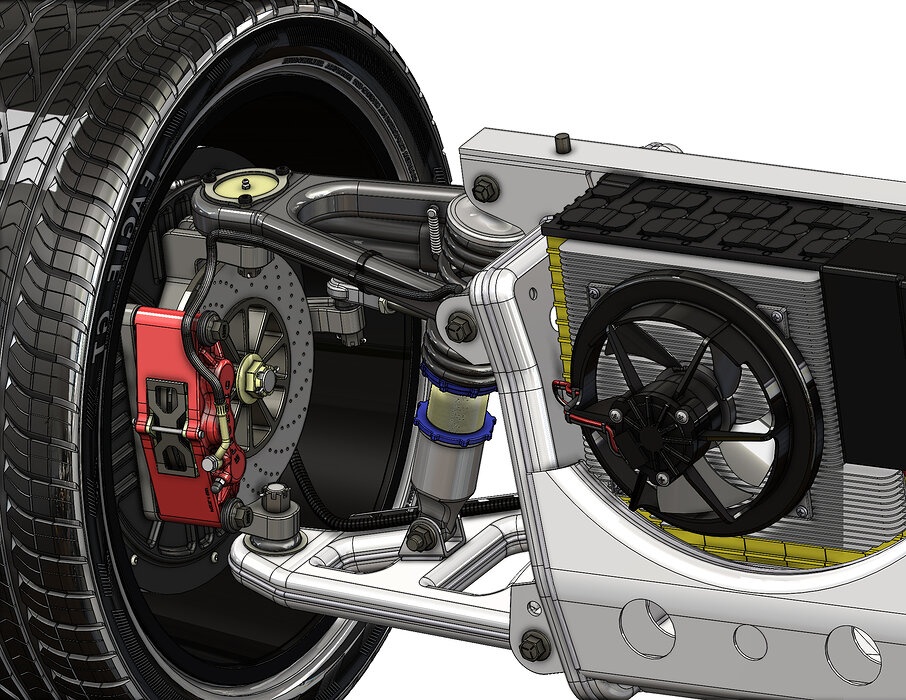 electric vehicle rear axle-industrial 3D model