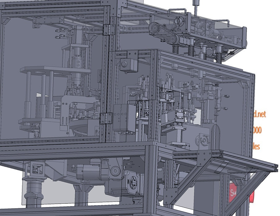 industrial 3D model Mascara filling machine