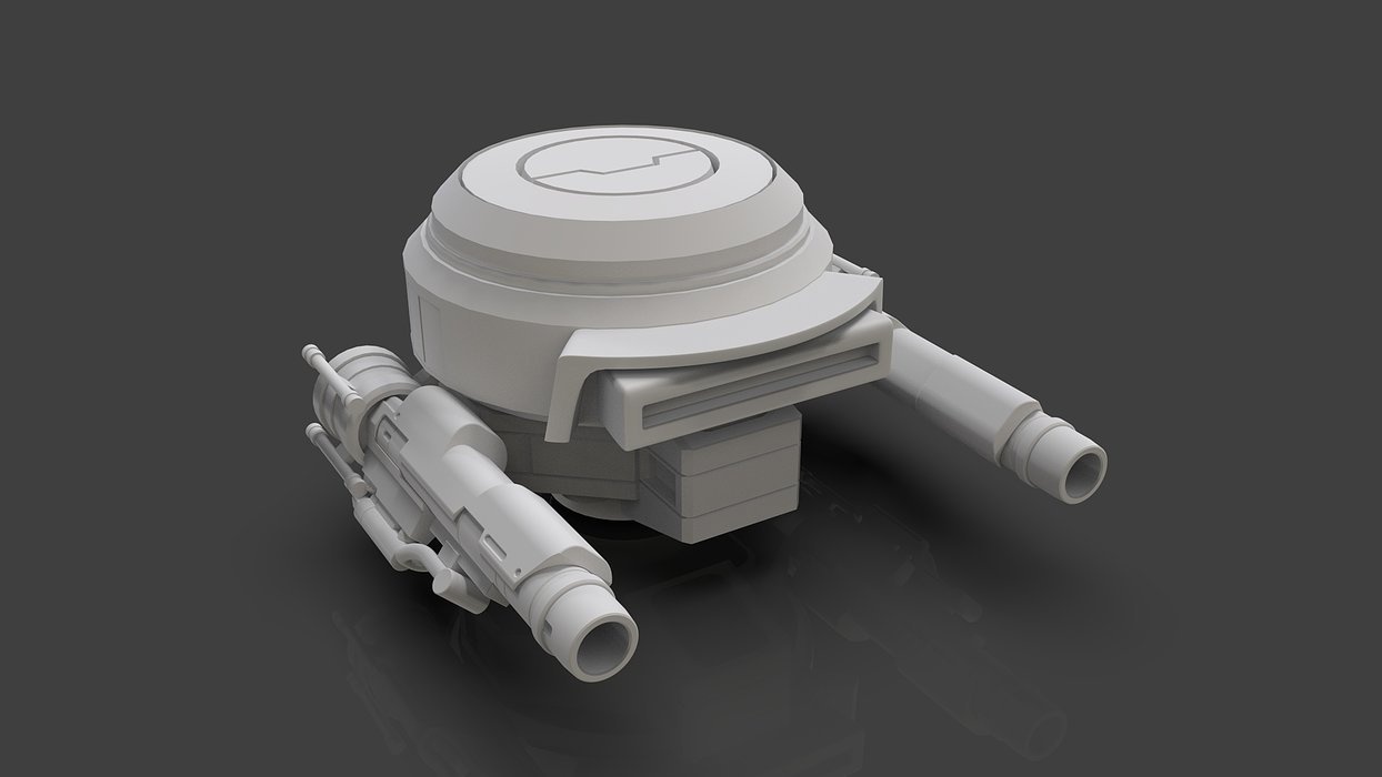 Sci-Fi Drone - 1 - Untextured