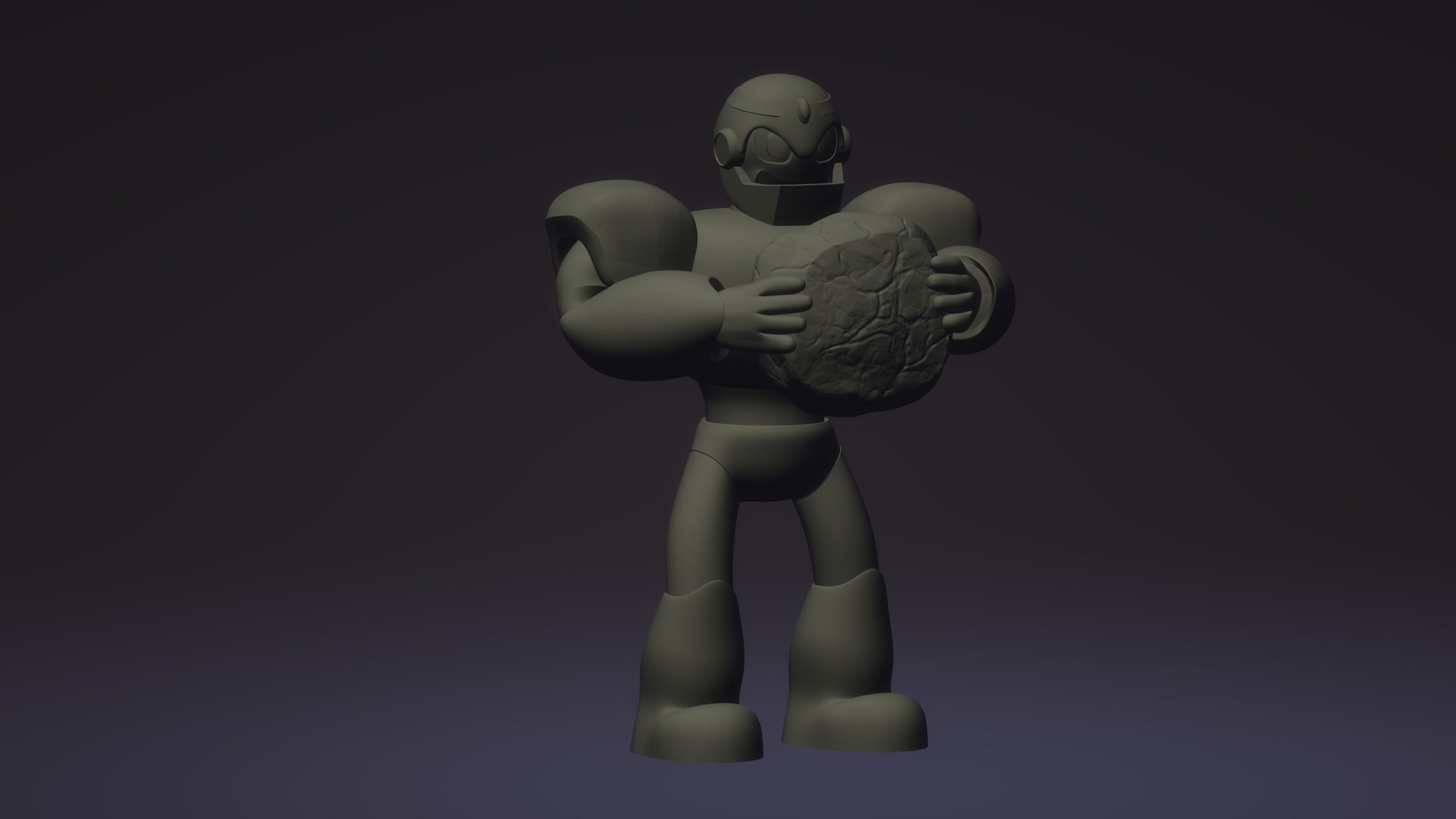GUTSMAN - MEGAMAN 1 - ROBOT MASTER - MINIATURE - POSED VERSION