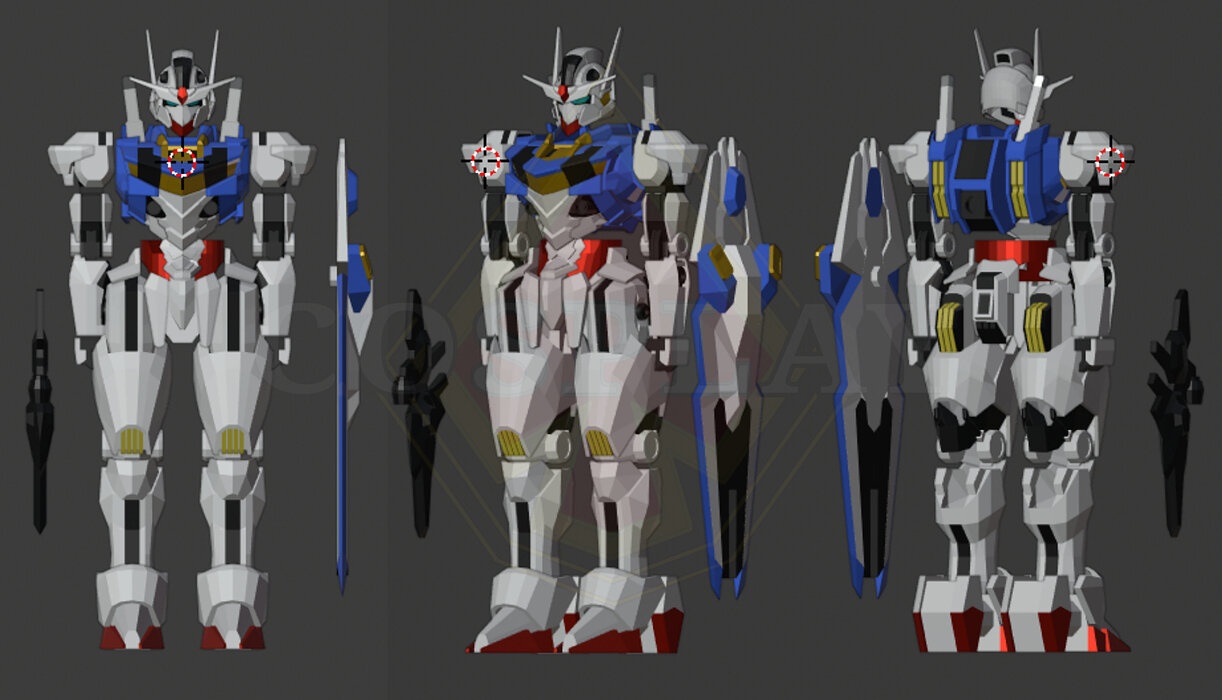 Gundam Aerial Cosplay Pepakura Foam Unfold