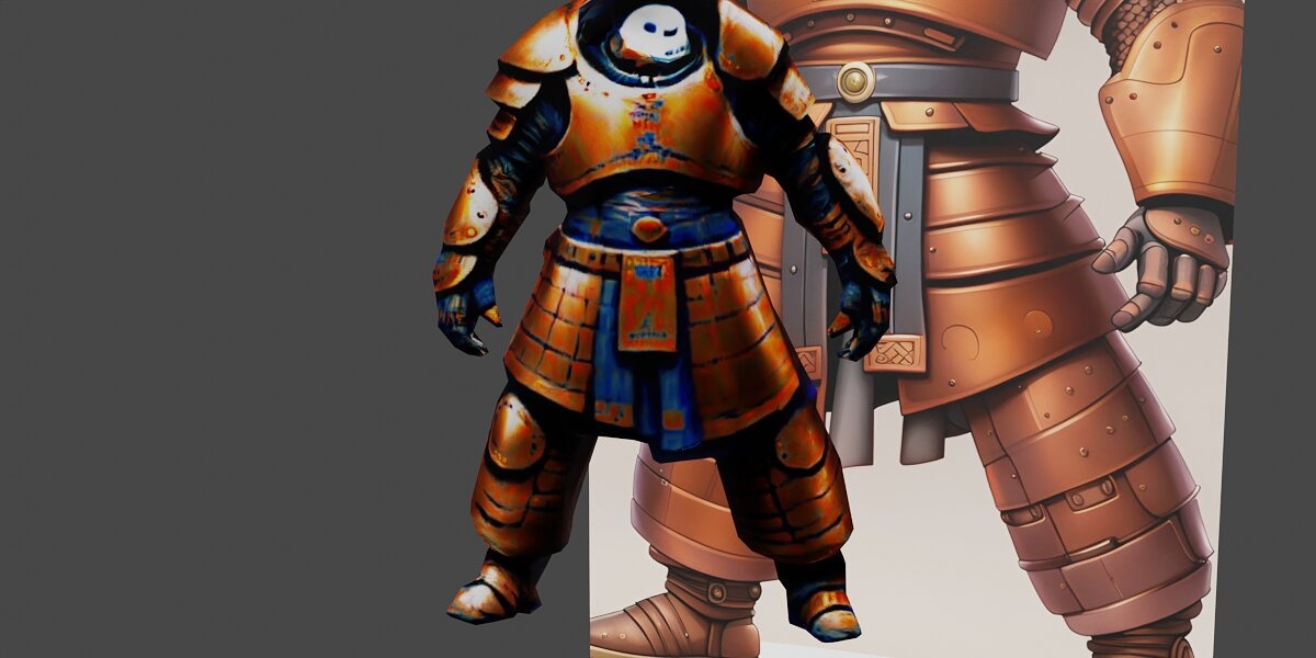 a robot with a helmet and a belt beautiful render 