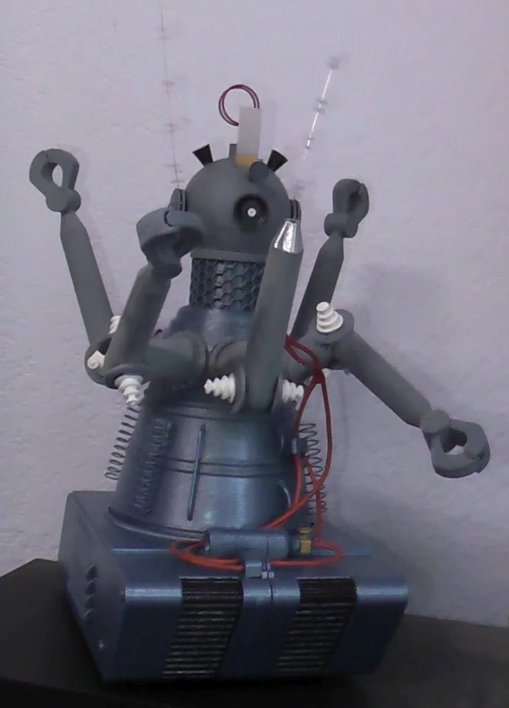 GOG robot. Mystery action bump and go. 3d printed battery operation.