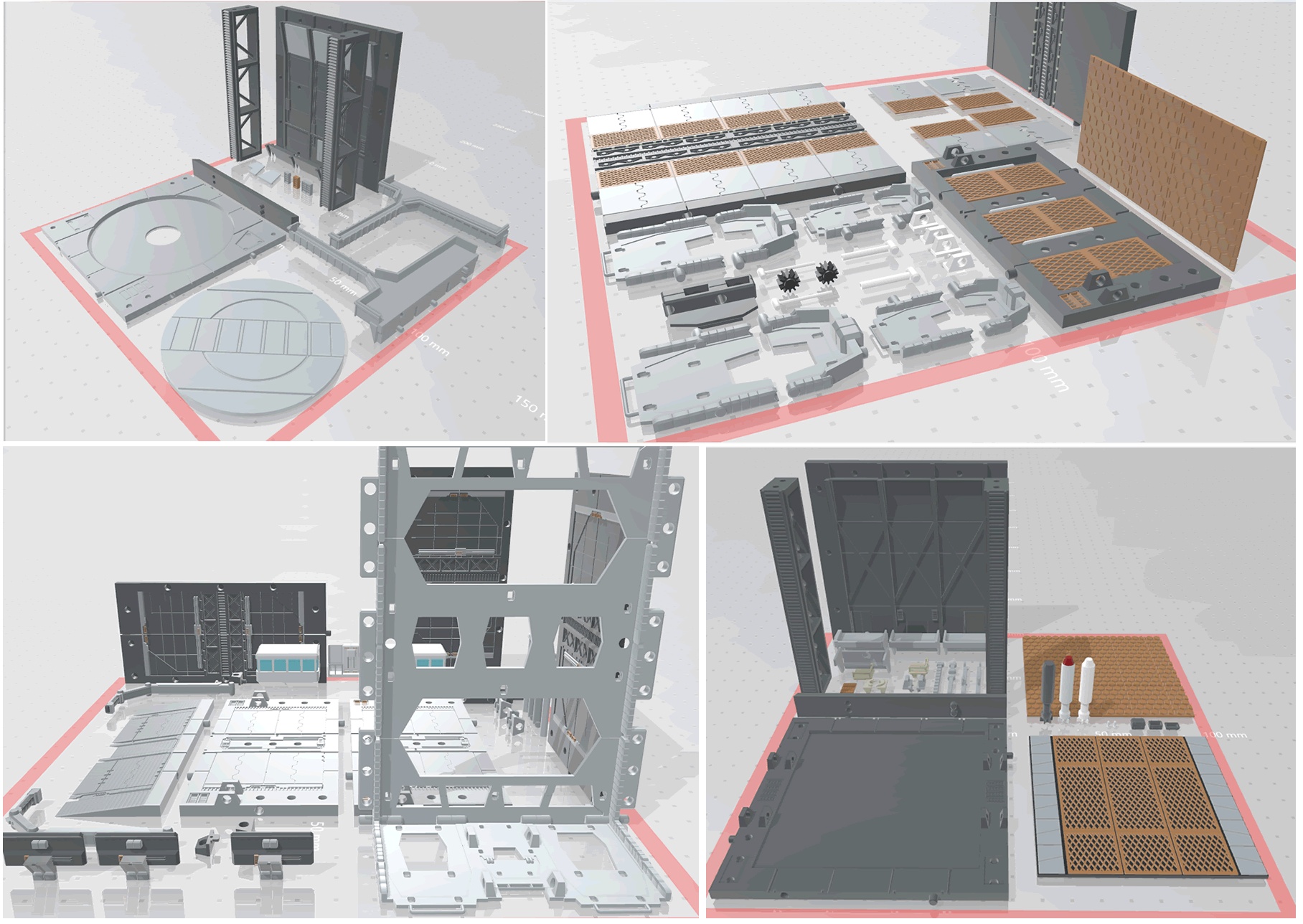-MHB01-04C- MECH HANGAR BAY HG BUNDLE SET 3D PRINT MODEL FILES