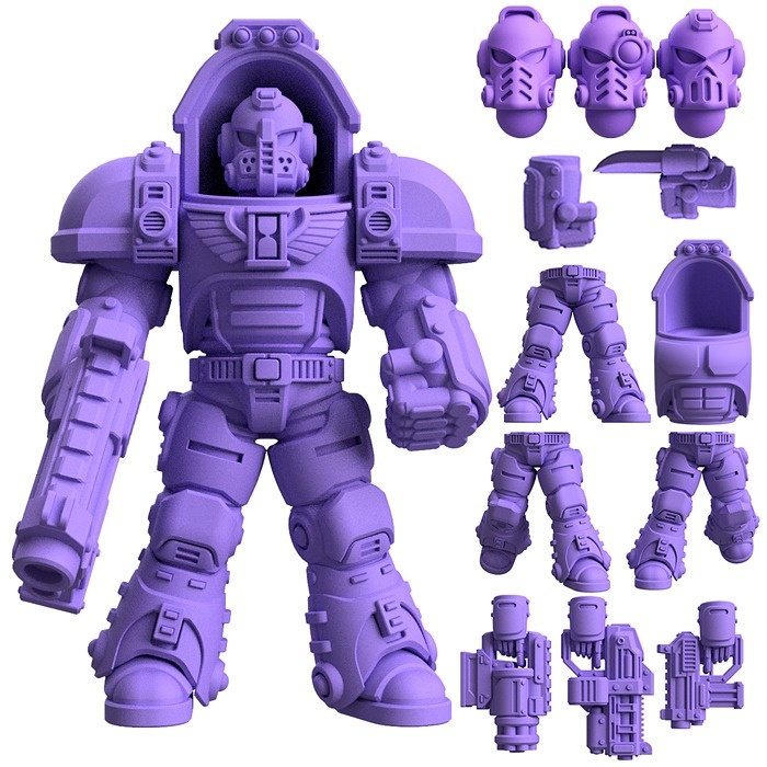 Memento Mori Heavy Marine Miniature Kit for Tabletop Wargames