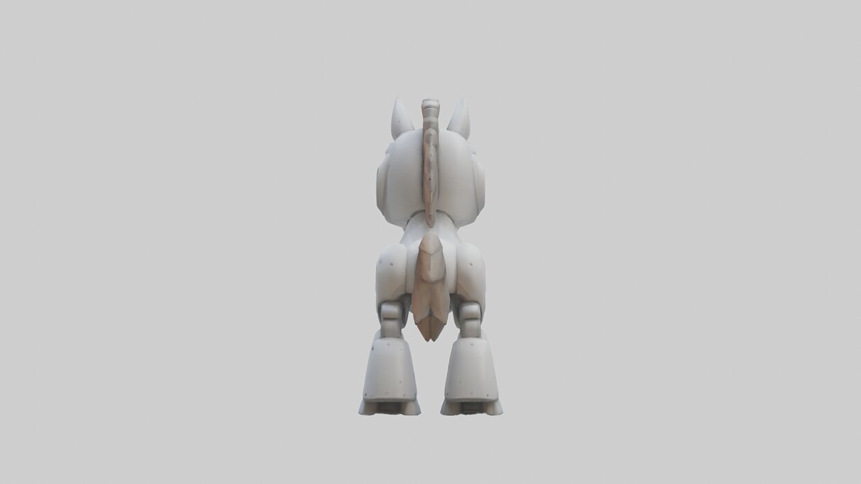 Cartoon Robot Horse model