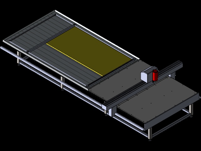 CNC TABLE WITH FLUID BED