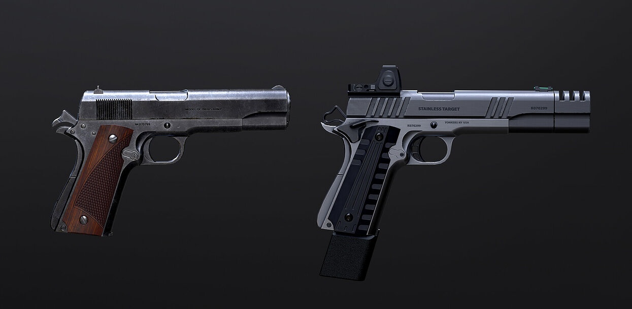 2 Models - Default and Tuning - Handgun Colt 1911