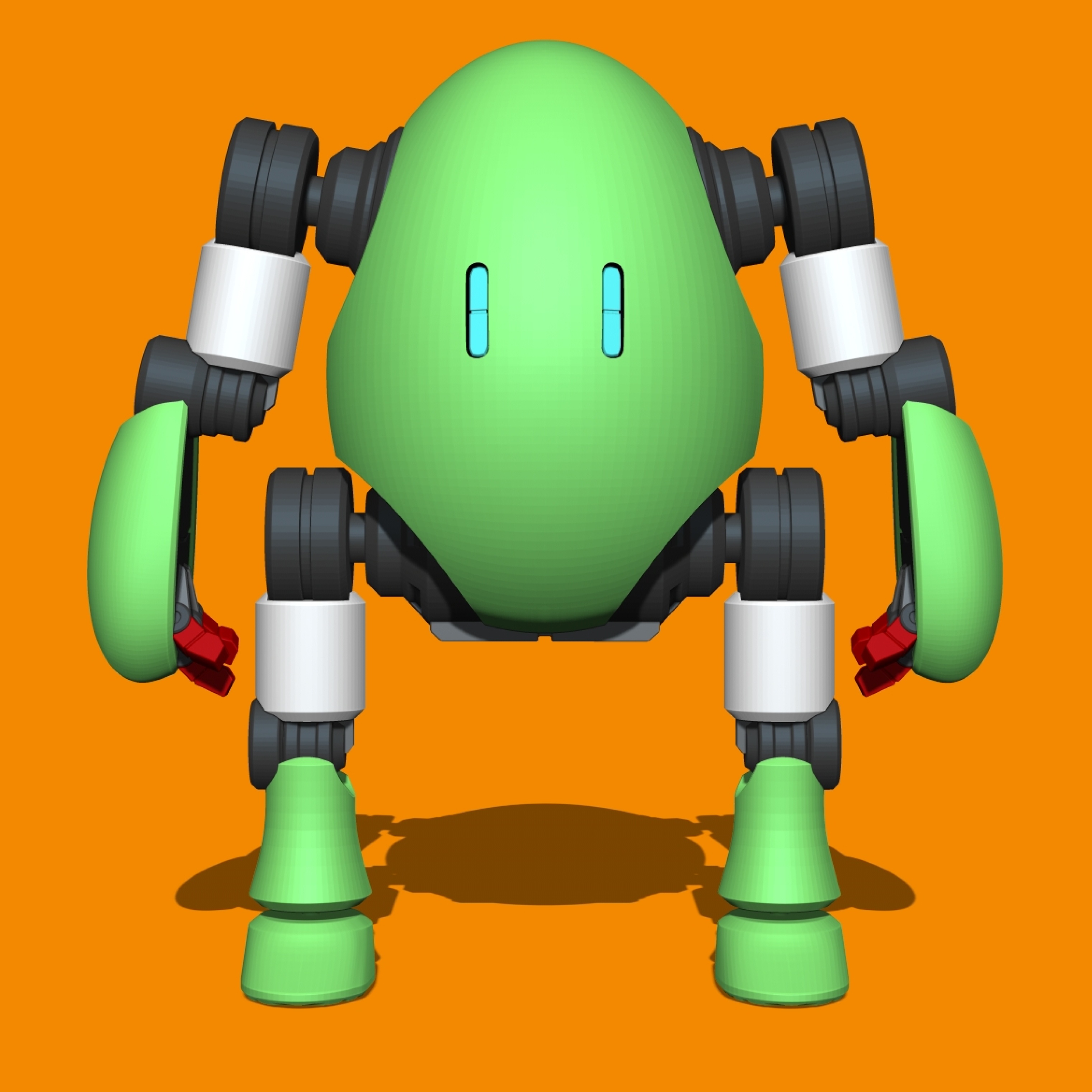 THE EGG - POSEABLE EGG SHAPED ROBOT TOY