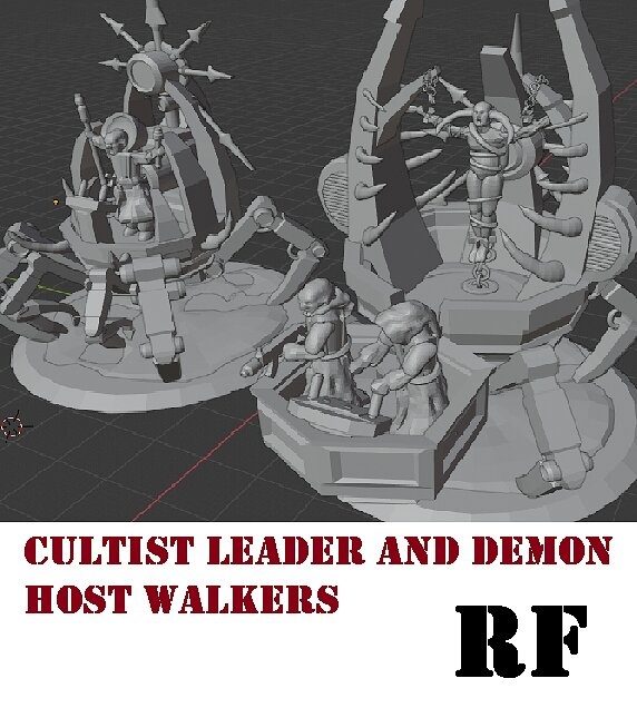 epic cult leader and demon host models 6mm-8mm scale
