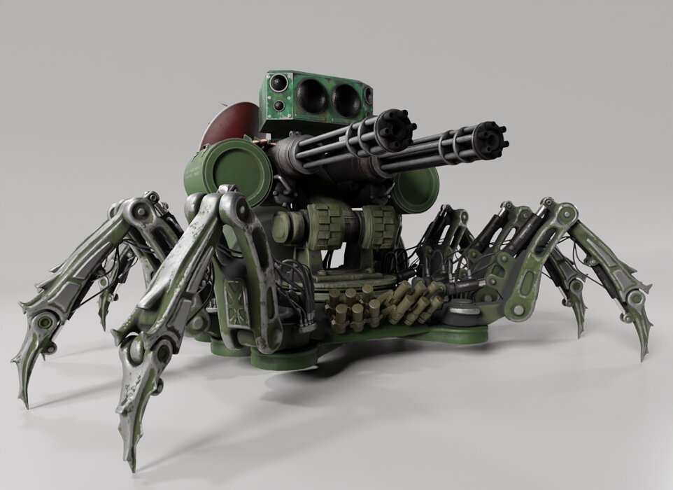 Spider fighting robot