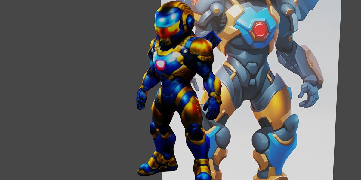a robot with a hammer in his hand samus aran splas