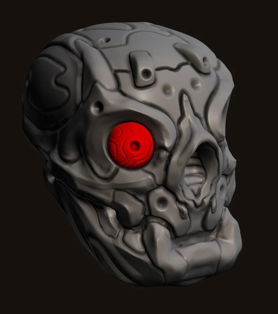 Heavy Jawed Robot Head